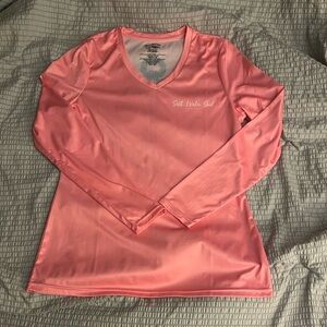 Women's Pink Salt Water Soul Long Sleeve Shirt Size M